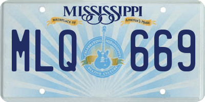 MS license plate MLQ669