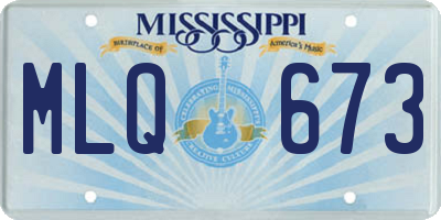 MS license plate MLQ673