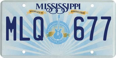 MS license plate MLQ677