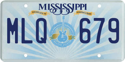 MS license plate MLQ679