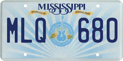 MS license plate MLQ680