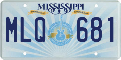 MS license plate MLQ681