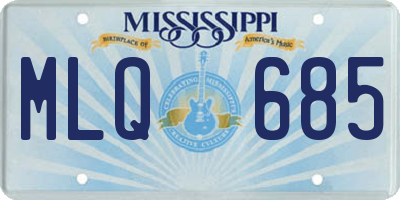 MS license plate MLQ685