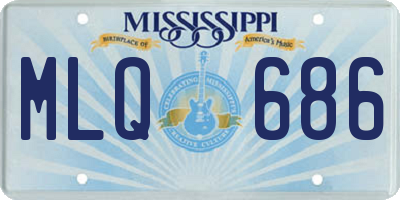 MS license plate MLQ686