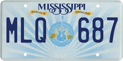 MS license plate MLQ687