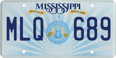 MS license plate MLQ689