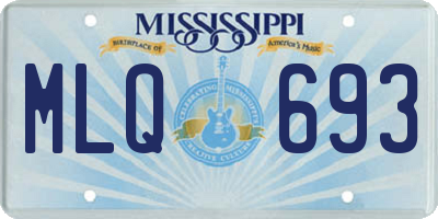 MS license plate MLQ693