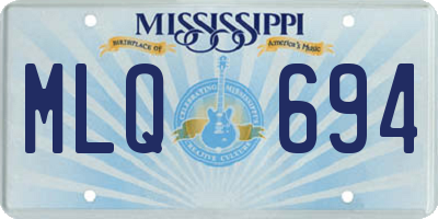 MS license plate MLQ694