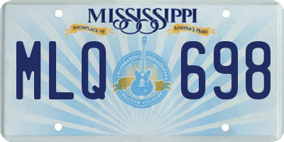 MS license plate MLQ698