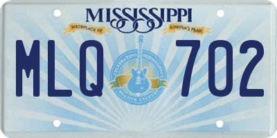 MS license plate MLQ702