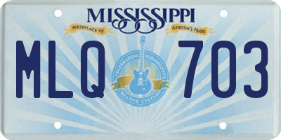 MS license plate MLQ703