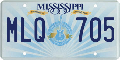 MS license plate MLQ705