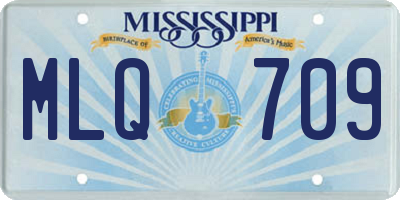 MS license plate MLQ709