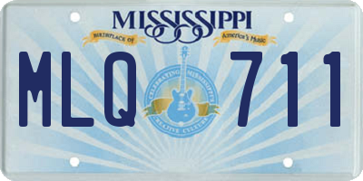 MS license plate MLQ711