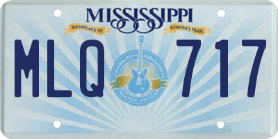 MS license plate MLQ717
