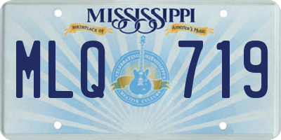 MS license plate MLQ719