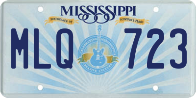 MS license plate MLQ723