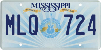 MS license plate MLQ724