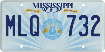 MS license plate MLQ732