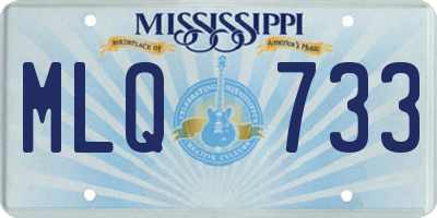 MS license plate MLQ733