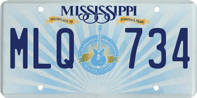 MS license plate MLQ734