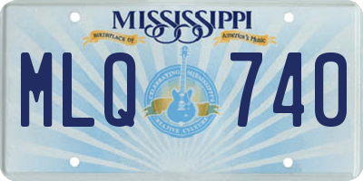 MS license plate MLQ740
