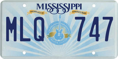 MS license plate MLQ747