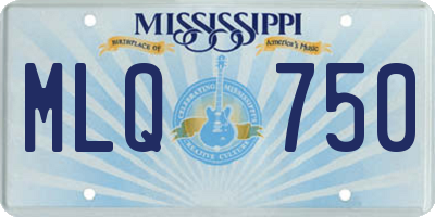 MS license plate MLQ750