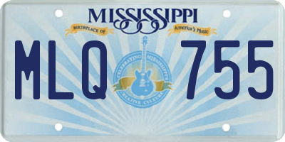 MS license plate MLQ755