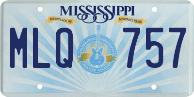 MS license plate MLQ757