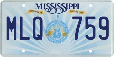 MS license plate MLQ759