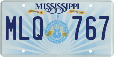 MS license plate MLQ767