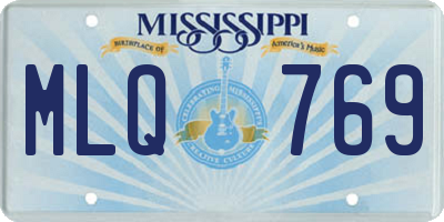 MS license plate MLQ769