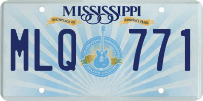 MS license plate MLQ771