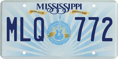 MS license plate MLQ772