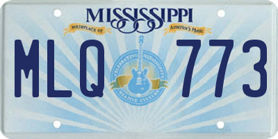 MS license plate MLQ773