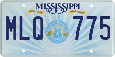MS license plate MLQ775