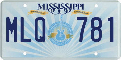 MS license plate MLQ781