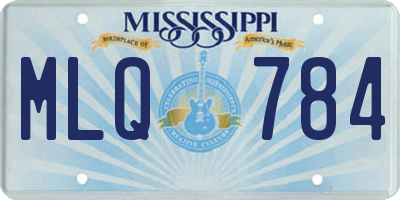 MS license plate MLQ784