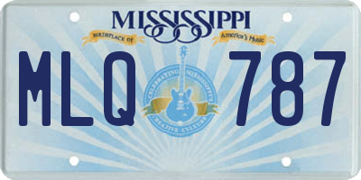 MS license plate MLQ787