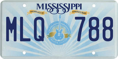 MS license plate MLQ788