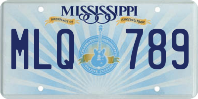 MS license plate MLQ789