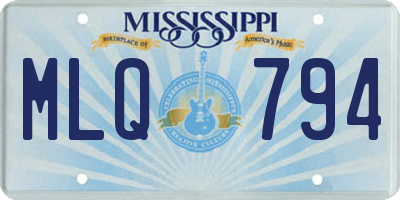 MS license plate MLQ794