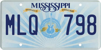 MS license plate MLQ798