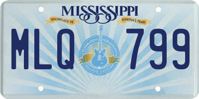 MS license plate MLQ799
