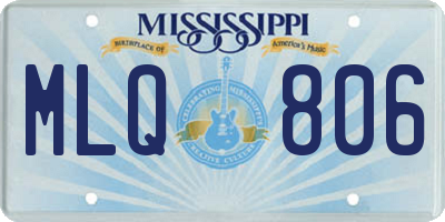 MS license plate MLQ806