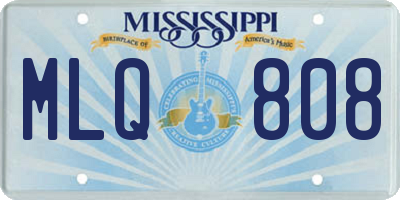 MS license plate MLQ808
