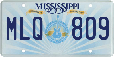 MS license plate MLQ809