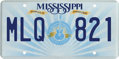 MS license plate MLQ821