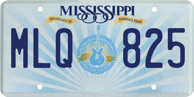 MS license plate MLQ825